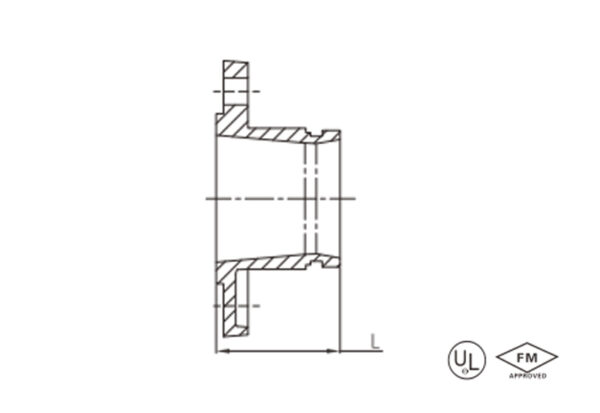 ansi grooved flange one piece (flanged adapter)