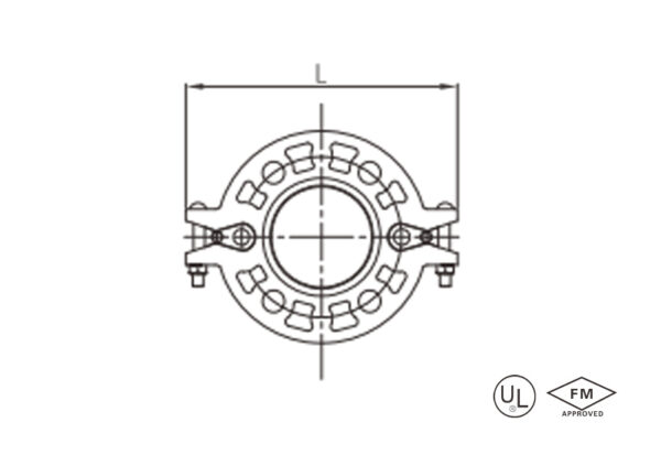 en grooved flange two piece (flanged adapter)