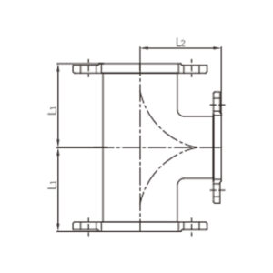 flanged reducing tee