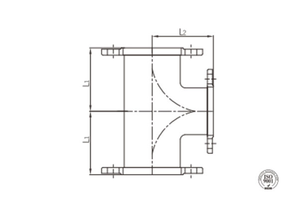 flanged reducing tee