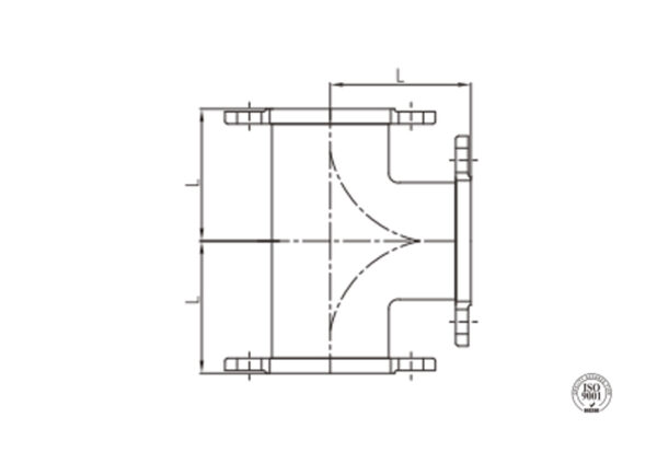 flanged straight tee (equal tee)