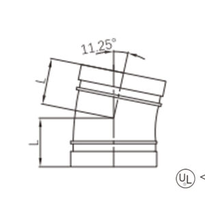 grooved 11.25° elbow