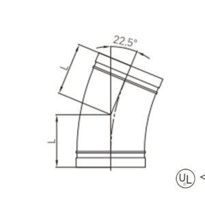 grooved 22.5° elbow
