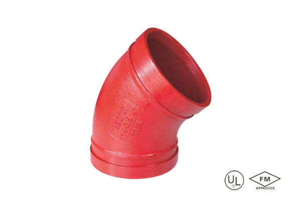grooved 45° elbow