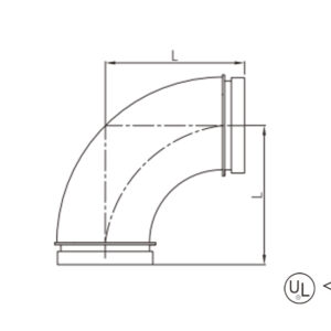 grooved 90° elbow