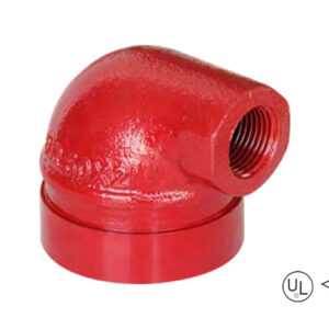 grooved 90° reducing elbow with female threaded outlet