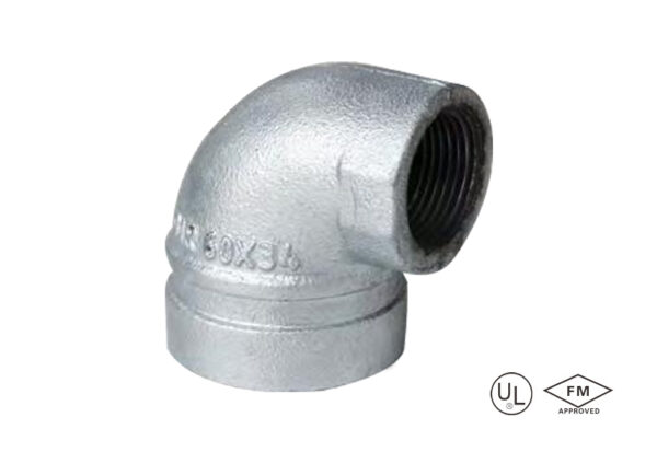 grooved 90° reducing elbow with female threaded outlet