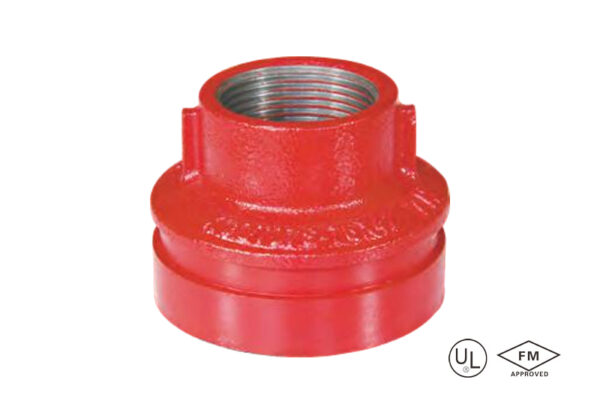 grooved concentric reducer with female threaded outlet