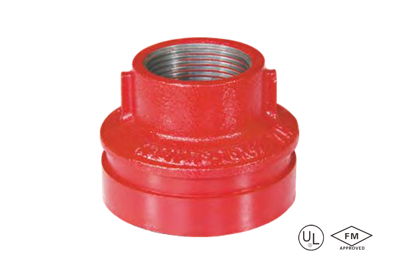 grooved concentric reducer with female threaded outlet