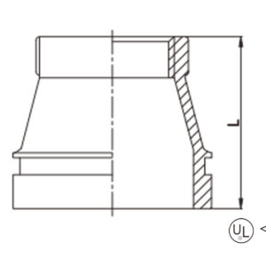 grooved concentric reducer with female threaded outlet