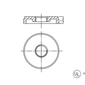 grooved drain cap with concentric hole