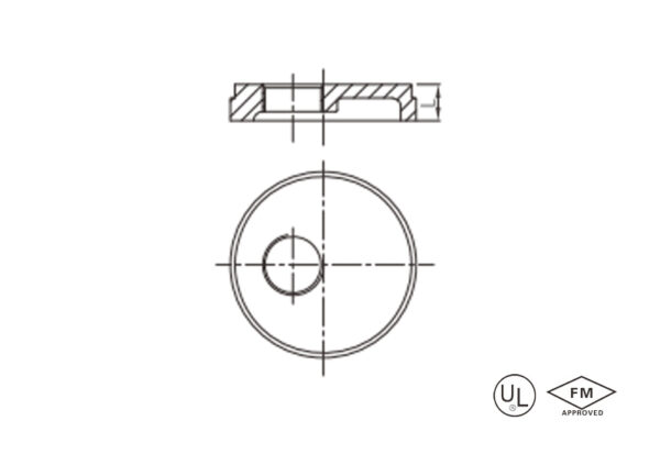 grooved drain cap with eccentric hole