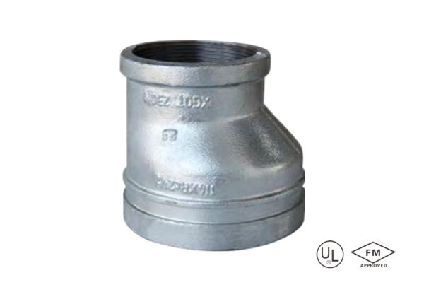 grooved eccentric reducer with female threaded outlet
