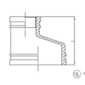 grooved eccentric reducer with female threaded outlet
