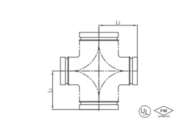 grooved reducing cross