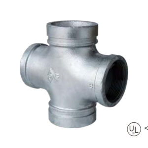grooved reducing cross with female threaded branch