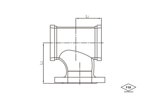 grooved reducing flange tee wye
