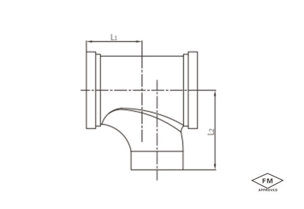 grooved reducing tee wye