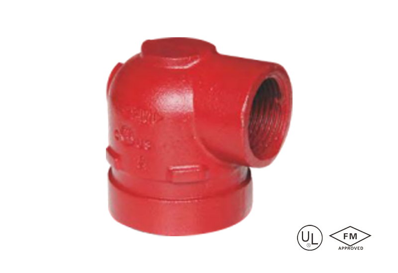 grooved × female threaded adapter elbow