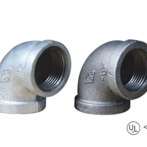 malleable iron 90° straight elbow