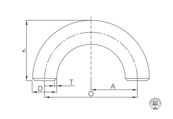 butt weld 180° return (long radius)