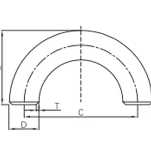 butt weld 180° return bend (long radius)