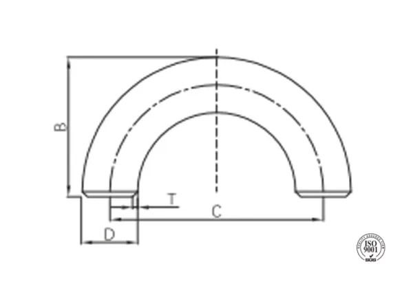 butt weld 180° return bend (long radius)