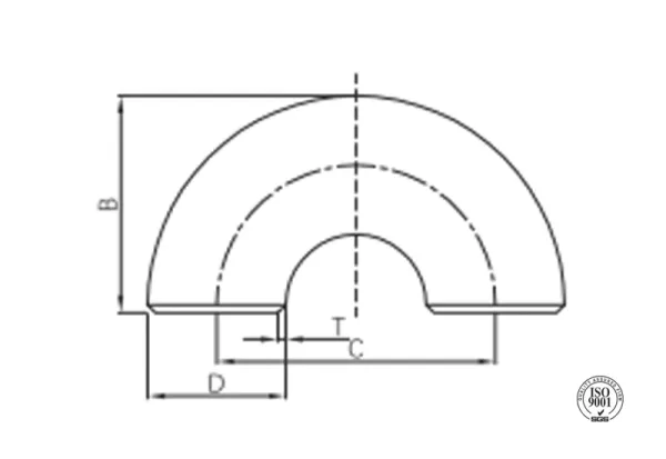 butt weld 180° return bend (short radius)