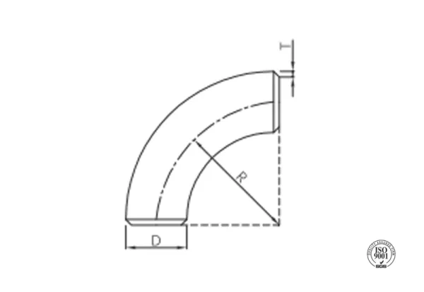 butt weld 90° elbow (long radius)