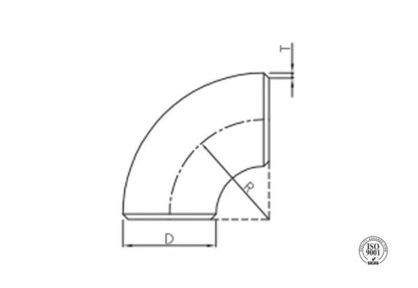 butt weld 90° elbow (short radius)
