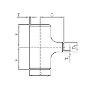 butt weld reducing tee