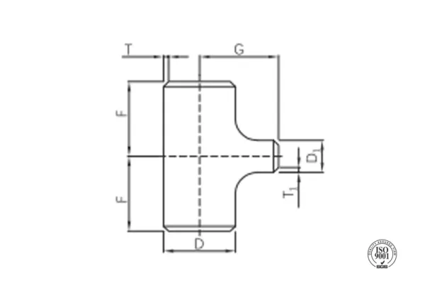butt weld reducing tee