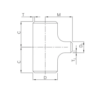 butt weld reducing tee
