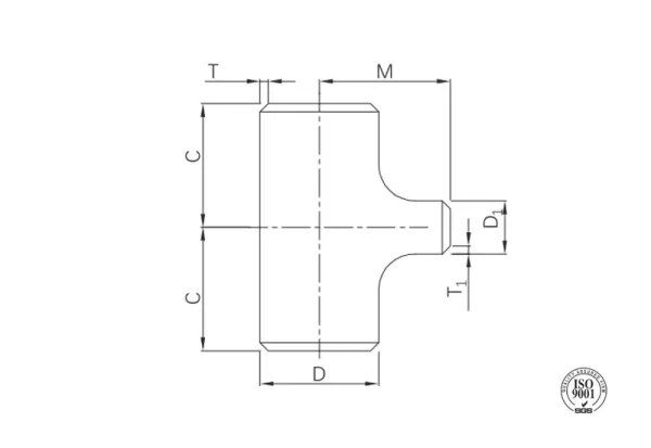 butt weld reducing tee