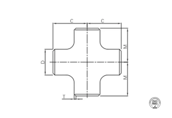 butt weld straight cross (equal cross)