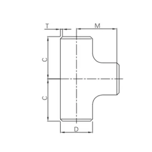 butt weld straight tee (equal tee)