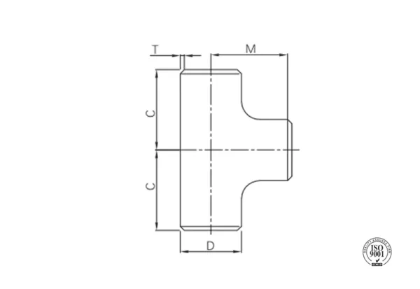butt weld straight tee (equal tee)