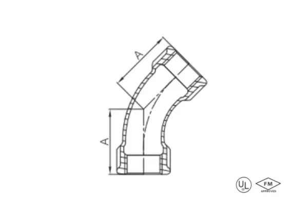 malleable cast iron male and female 90° long sweep bend (copy)