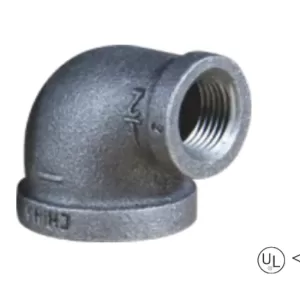 malleable cast iron 90° reducing elbow
