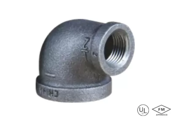 malleable cast iron 90° reducing elbow