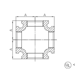 malleable cast iron equal cross