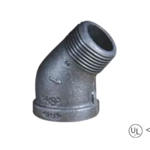 malleable cast iron male and female 45° elbow