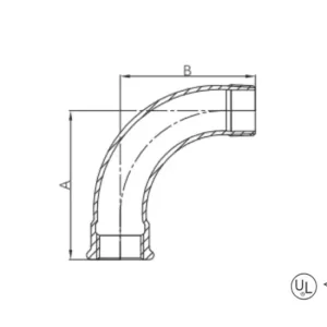 malleable cast iron 90° long sweep bend (copy)