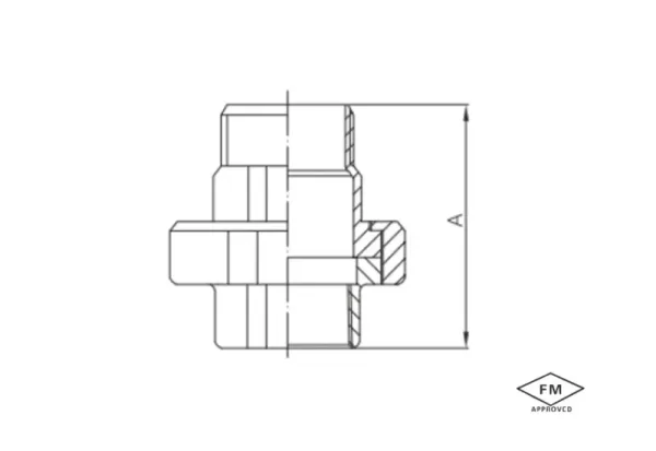 malleable cast iron union (flat / taper seat) (copy)