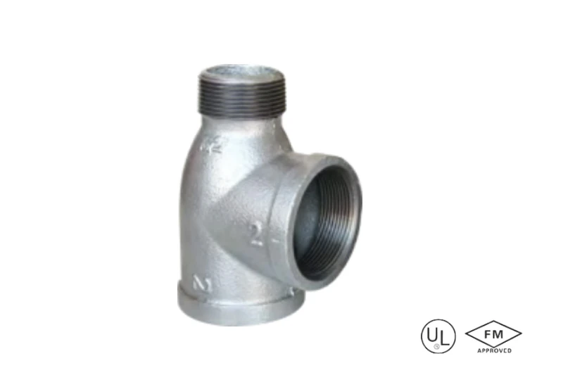 malleable cast iron reducing service tee