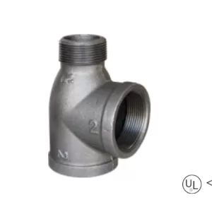 malleable cast iron reducing service tee