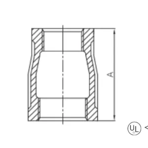 malleable cast iron reducing socket (reducing coupling / reducer)