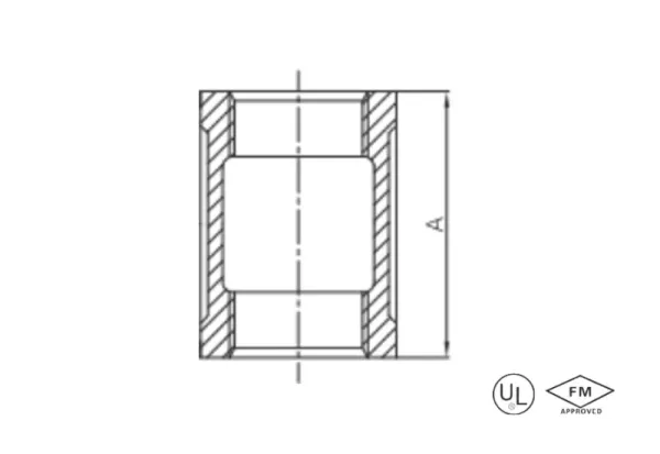 malleable cast iron socket (coupling)
