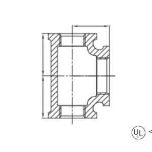 malleable cast iron unequal tee (increasing tee)