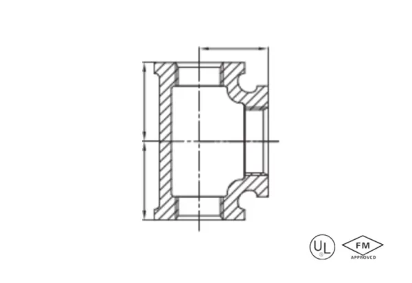 malleable cast iron unequal tee (increasing tee)